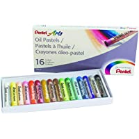Pentel Arts Oil Pastel Set de 16 unidades- 5-16 x 2-7-16 pulgadas- colores surtidos- juego de 16